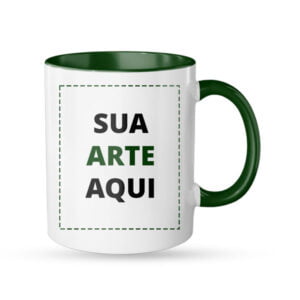 caneca personalizada alca verde escuro