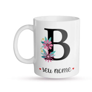 Caneca Personalizada Letra B frente