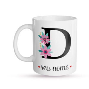 Caneca Personalizada Letra D frente