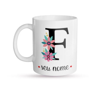Caneca Personalizada Letra F frente