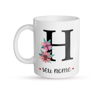 Caneca Personalizada Letra H frente