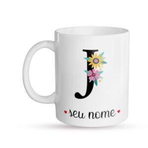 Caneca Personalizada Letra J frente
