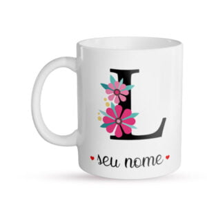 Caneca Personalizada Letra L frente
