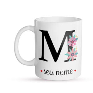 Caneca Personalizada Letra M frente