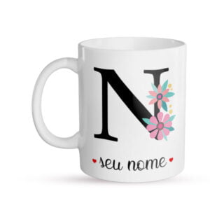 Caneca Personalizada Letra N frente