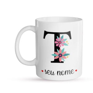 Caneca Personalizada Letra T frente