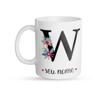 Caneca Personalizada Letra W frente