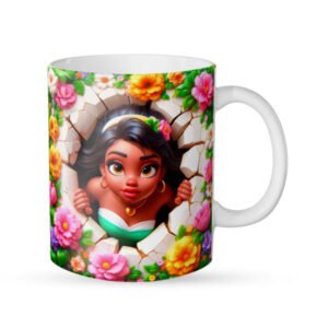 Caneca estampada princesa tiana