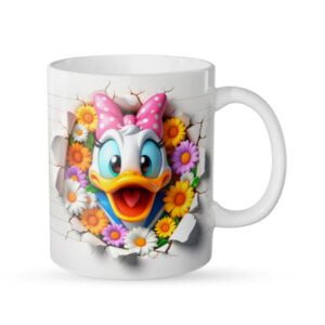 Caneca estampada margarida